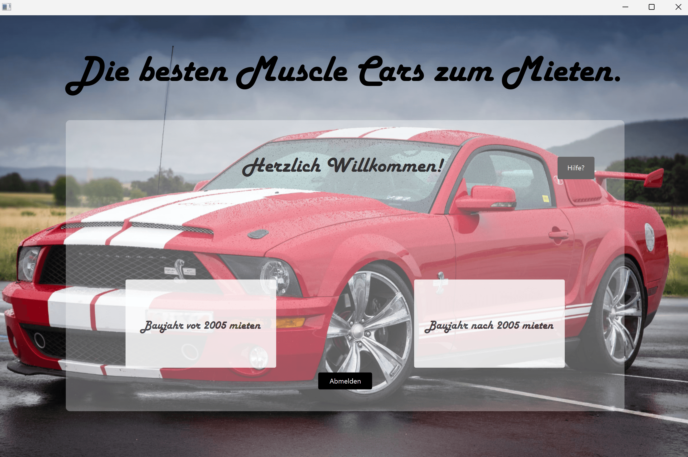 Car rental app